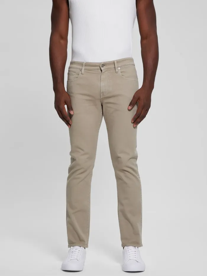 GUESS Jeans and Denim Angels Straight Jeans Beige 8211 Men
