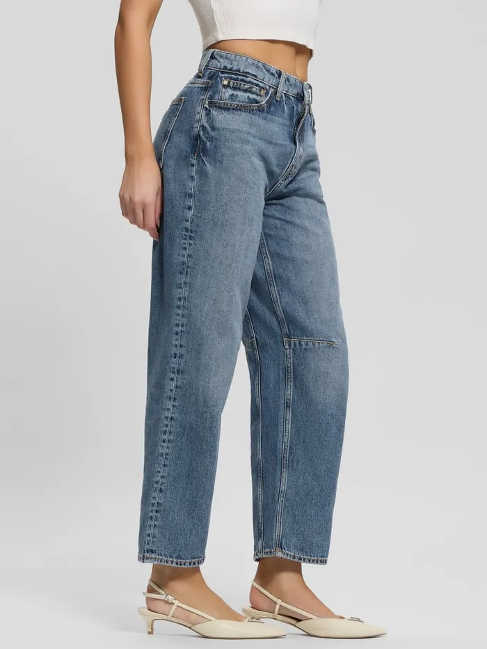 GUESS Jeans and Denim Eco HighRise Barrel Leg Denim Jeans Blue 8211 Women