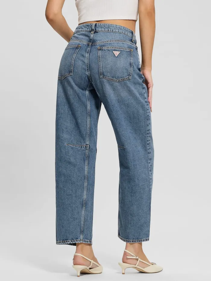 GUESS Jeans and Denim Eco HighRise Barrel Leg Denim Jeans Blue 8211 Women
