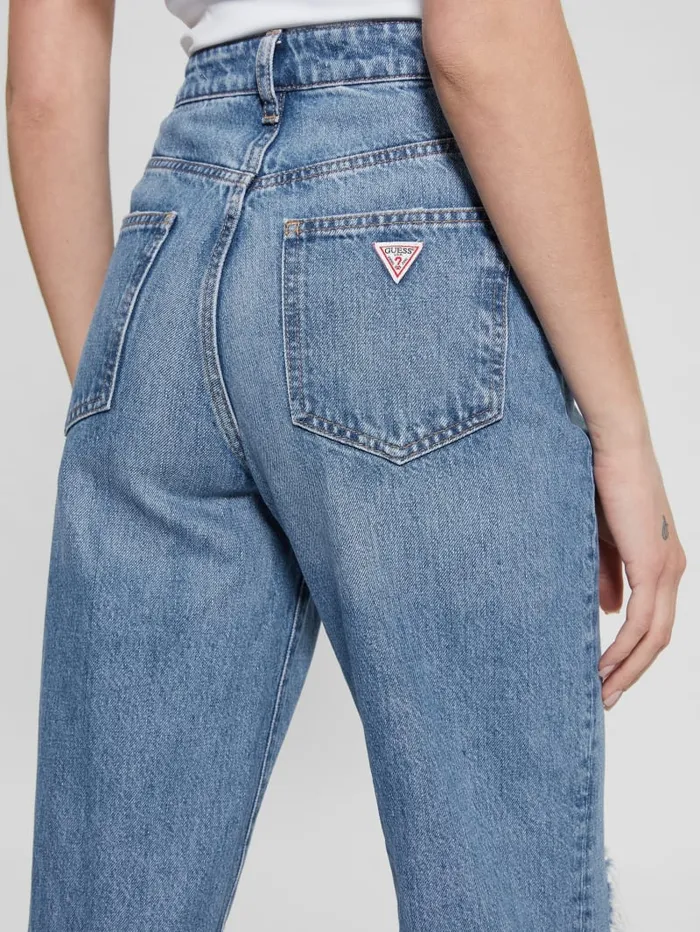 GUESS Jeans and Denim Relaxed Straight Jeans Blue 8211 Women