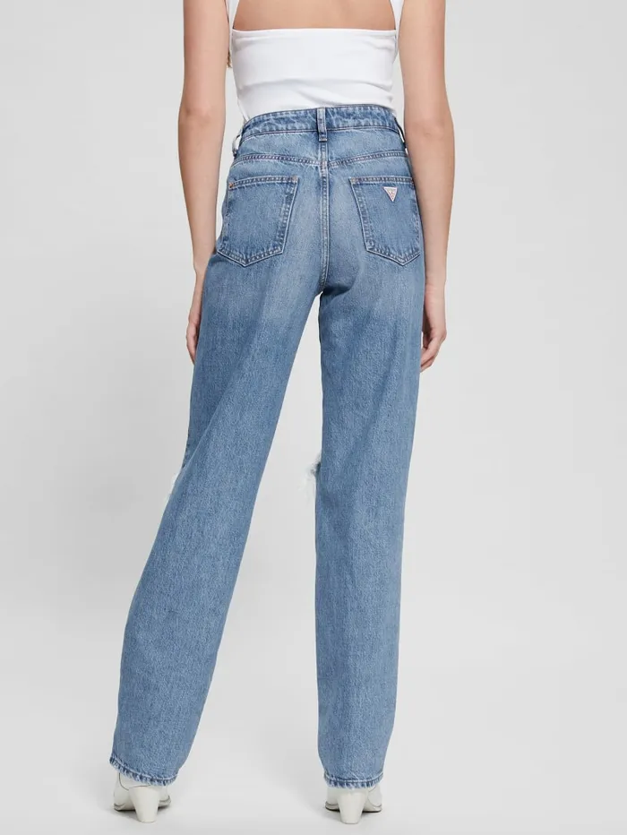 GUESS Jeans and Denim Relaxed Straight Jeans Blue 8211 Women