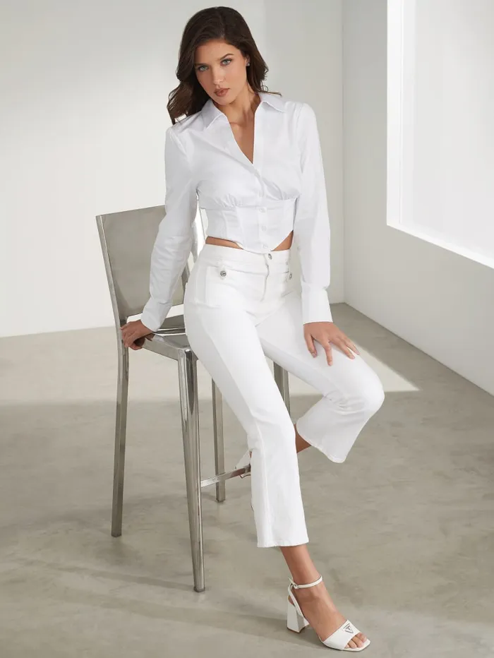 GUESS Jeans and Denim Tahlia Kick Jeans White 8211 Women