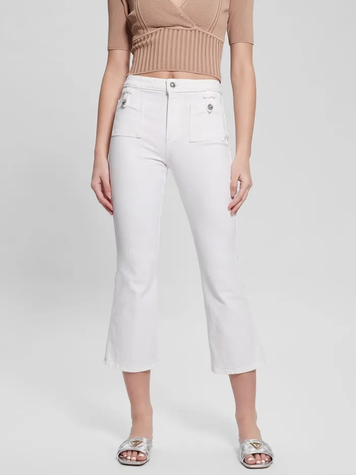 GUESS Jeans and Denim Tahlia Kick Jeans White 8211 Women