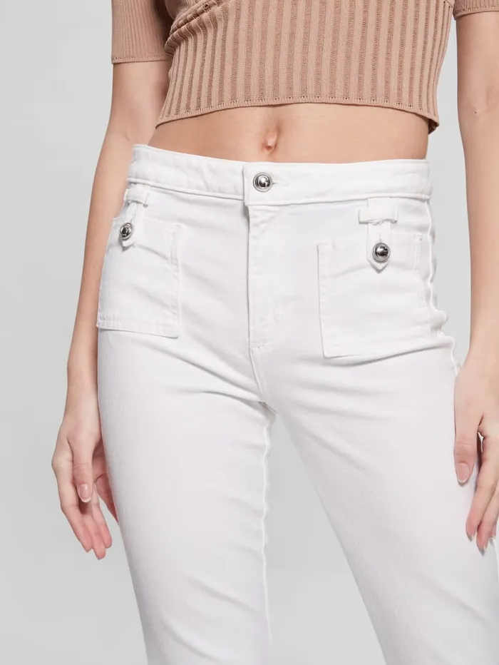 GUESS Jeans and Denim Tahlia Kick Jeans White 8211 Women