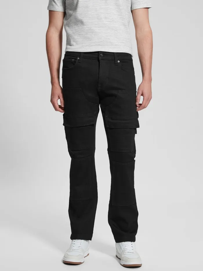 GUESS Jeans and Denim Utility Cargo Jeans Black 8211 Men