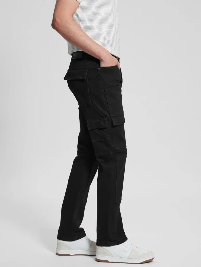 GUESS Jeans and Denim Utility Cargo Jeans Black 8211 Men