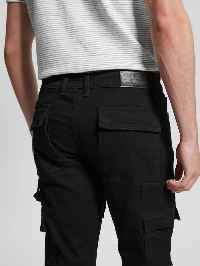 GUESS Jeans and Denim Utility Cargo Jeans Black 8211 Men