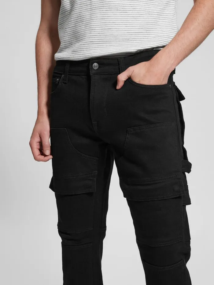 GUESS Jeans and Denim Utility Cargo Jeans Black 8211 Men