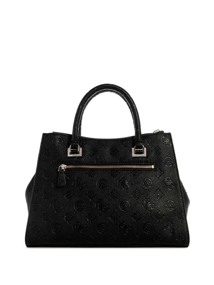 GUESS Logo Bags Cresidia Society Satchel Black 8211 Unisex