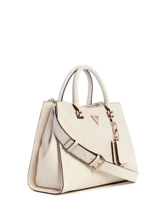 GUESS Logo Bags Cresidia Society Satchel Black 8211 Unisex