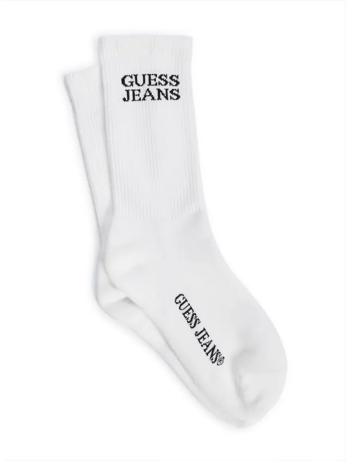GUESS Men Eco Jeans Unisex Crew Socks White 8211 Men