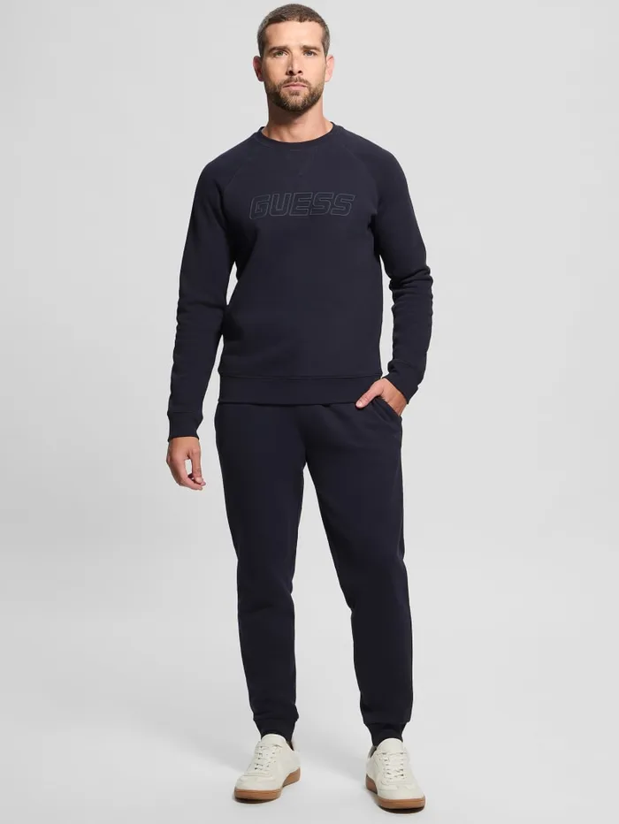 GUESS Pants and Shorts Eco Aldwin Logo Pants Blue 8211 Men