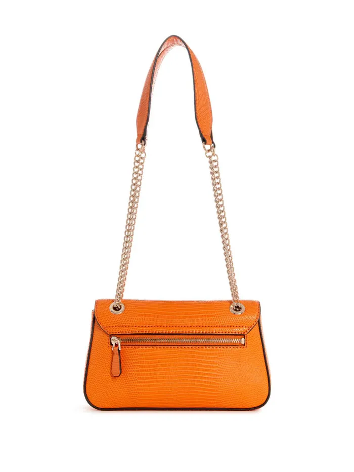 GUESS Sale Arlena Lizard Convertible Crossbody Orange 8211 Women