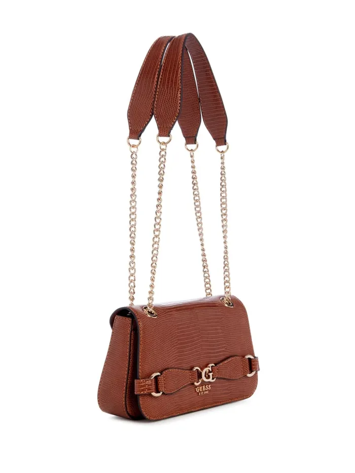 GUESS Sale Arlena Lizard Convertible Crossbody Orange 8211 Women