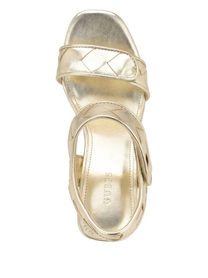 GUESS Sale Cataline Wedge Sandals Gold 8211 Women