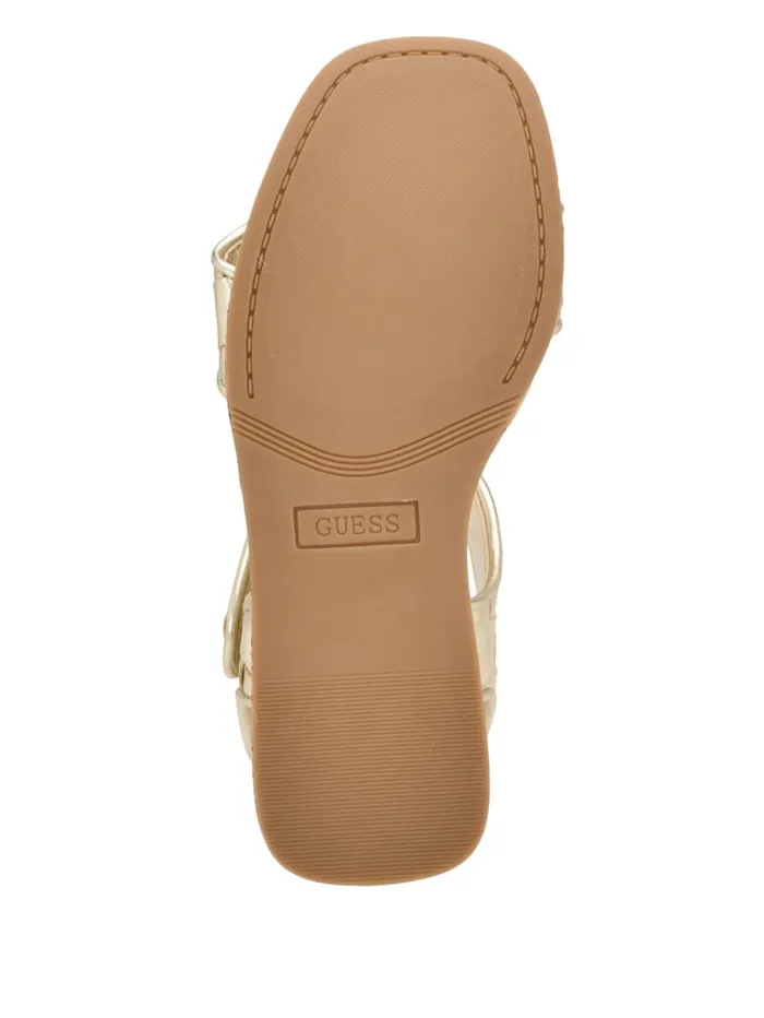 GUESS Sale Cataline Wedge Sandals Gold 8211 Women