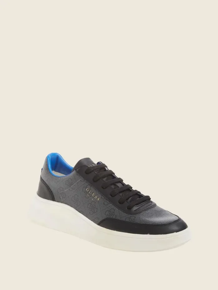 GUESS Sale Dolo Logo LowTop Sneakers Black 8211 Men