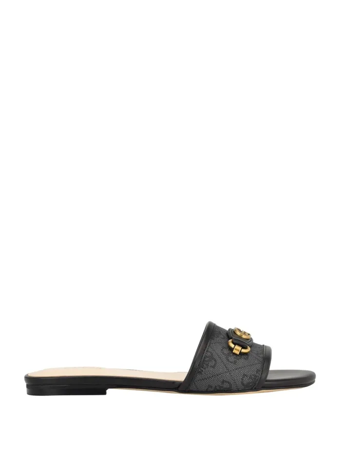 GUESS Sale Hammi Logo Slide Sandals Black 8211 Women