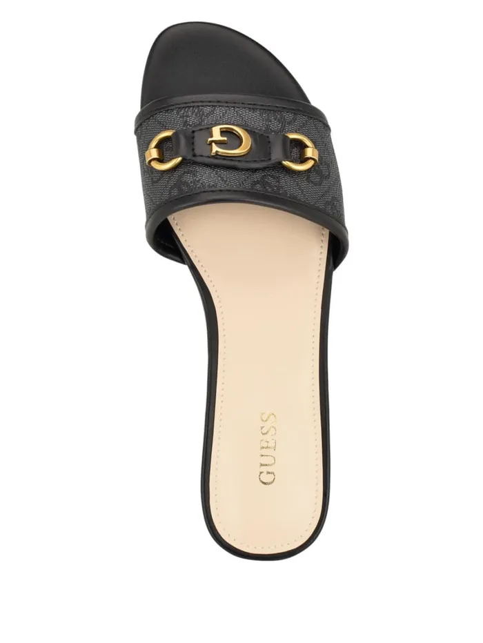 GUESS Sale Hammi Logo Slide Sandals Black 8211 Women