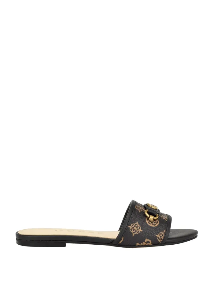 GUESS Sale Hammi Logo Slide Sandals Black 8211 Women