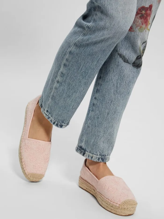 GUESS Sale Joelyn Espadrille Flats Pink 8211 Women