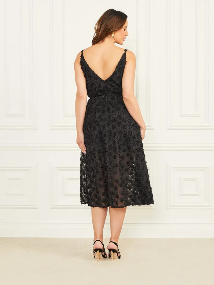 GUESS Sale Rosie Flower Dress Beige 8211 Women
