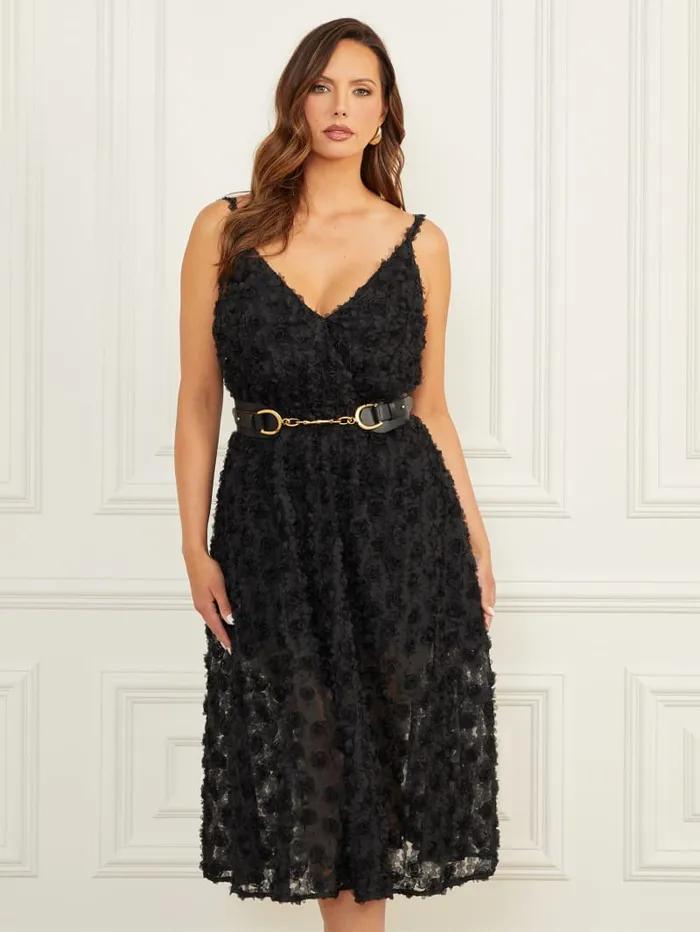 GUESS Sale Rosie Flower Dress Beige 8211 Women