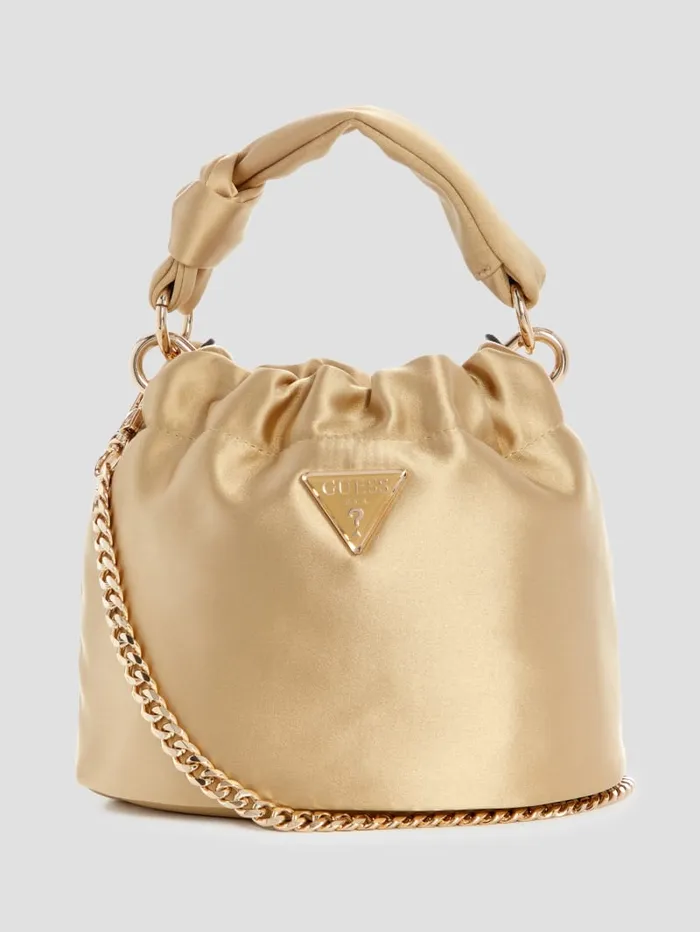 GUESS Sale Twiller Top Handle Pouch Bag Gold 8211 Women