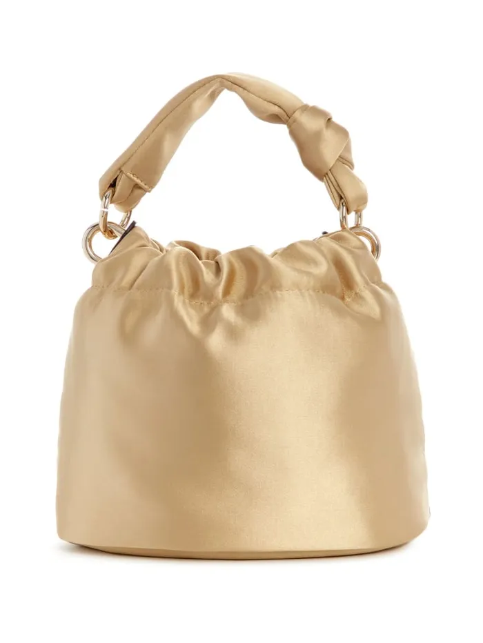 GUESS Sale Twiller Top Handle Pouch Bag Gold 8211 Women