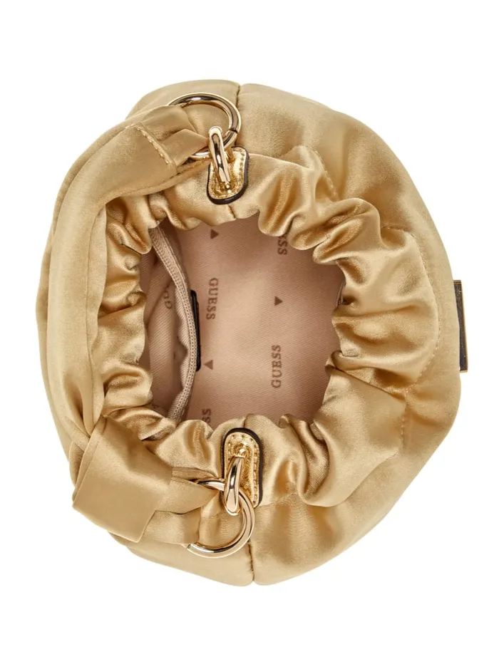GUESS Sale Twiller Top Handle Pouch Bag Gold 8211 Women
