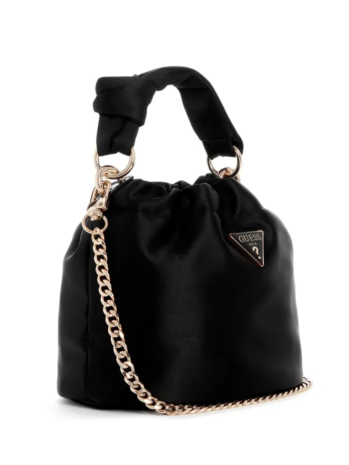 GUESS Sale Twiller Top Handle Pouch Bag Gold 8211 Women