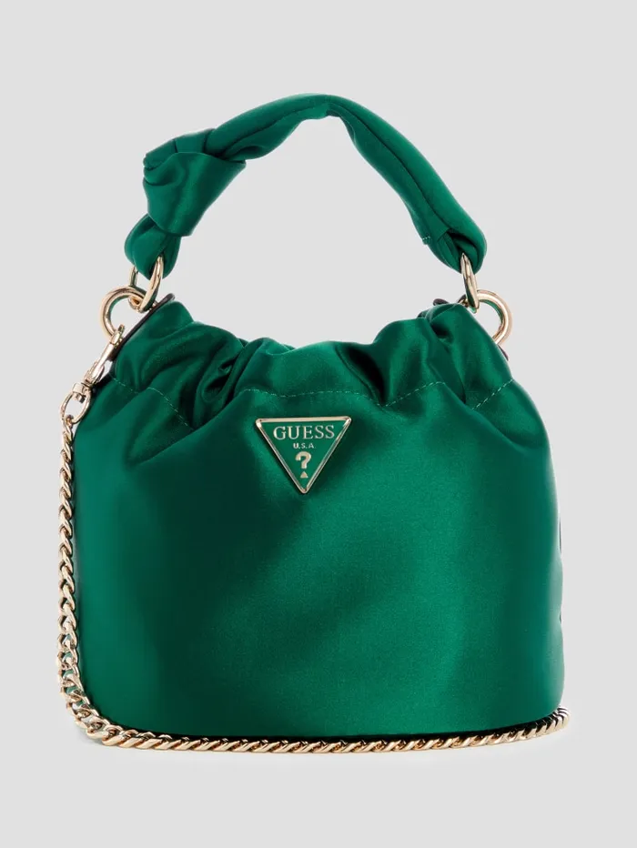 GUESS Sale Twiller Top Handle Pouch Bag Gold 8211 Women
