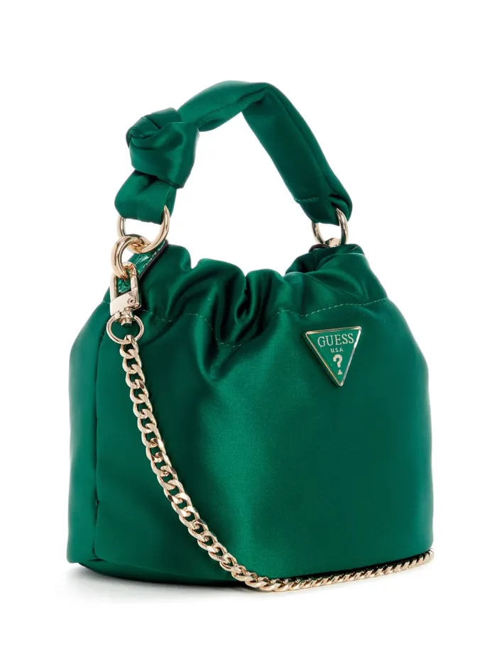 GUESS Sale Twiller Top Handle Pouch Bag Gold 8211 Women