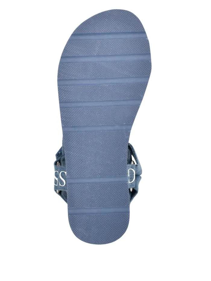 GUESS Sandals Avin Logo Strap Platform Sandals Blue 8211 Unisex