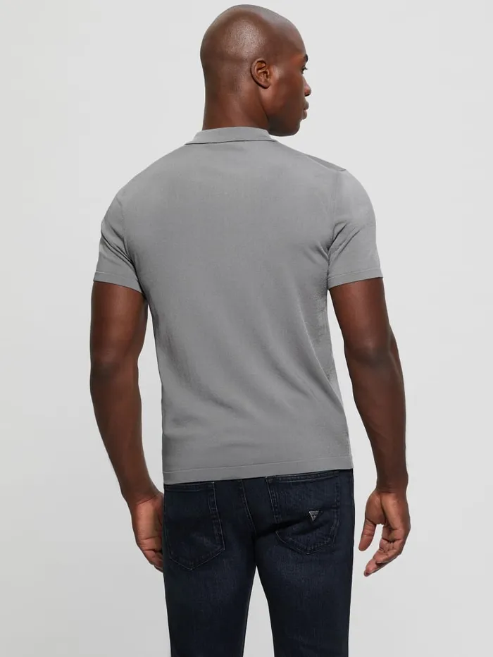 GUESS Shirts Dane Zip Polo Black 8211 Men