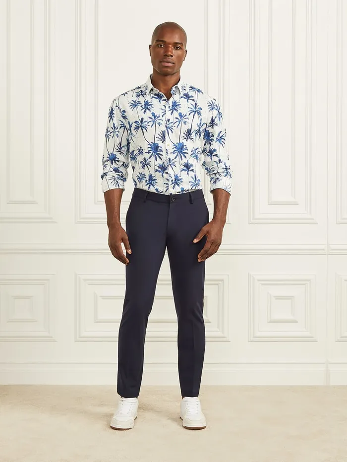 GUESS Shirts Eco Joe Linen Shirt Red 8211 Men