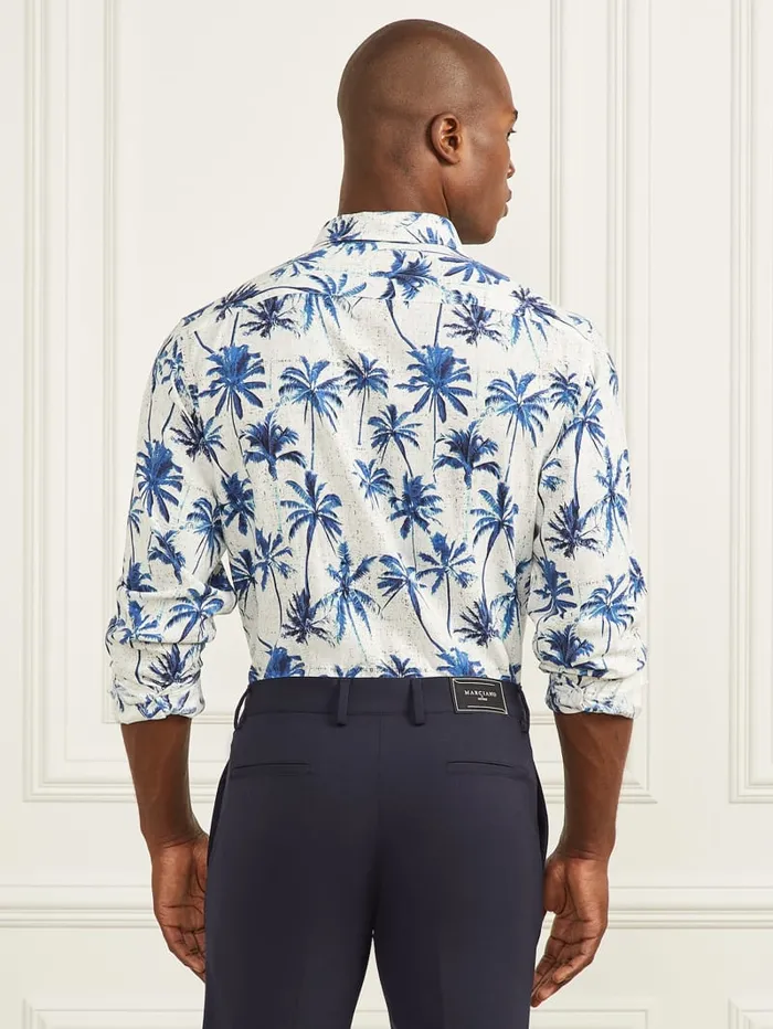 GUESS Shirts Eco Joe Linen Shirt Red 8211 Men