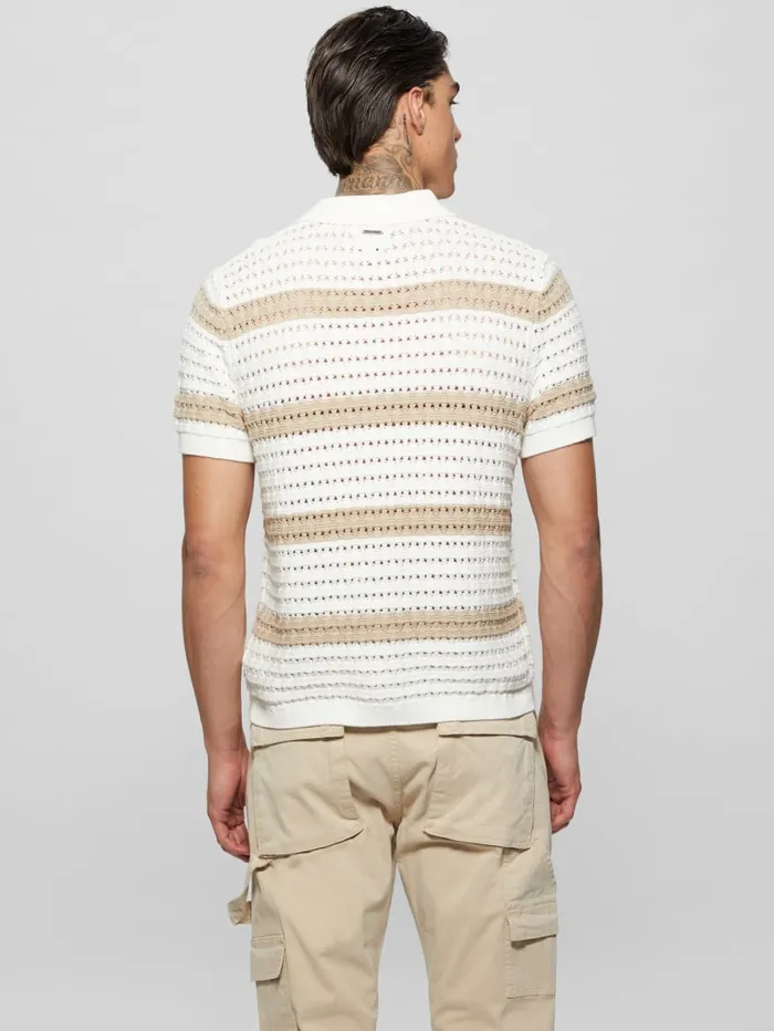 GUESS Shirts Eco Joshua Striped Crochet Shirt Colors 8211 Men