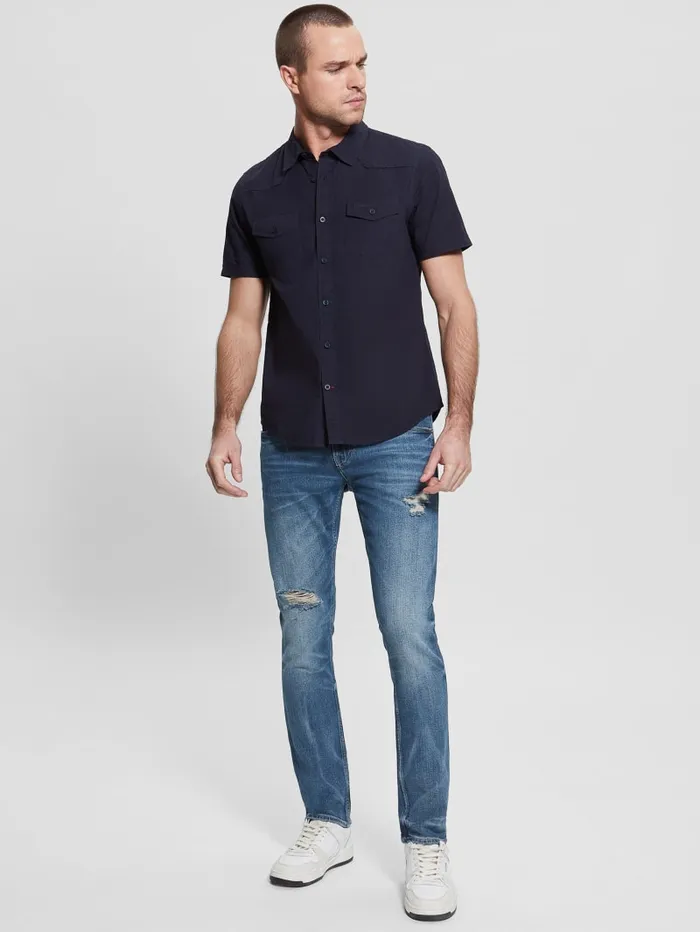 GUESS Shirts Nottingham Shirt Blue 8211 Men