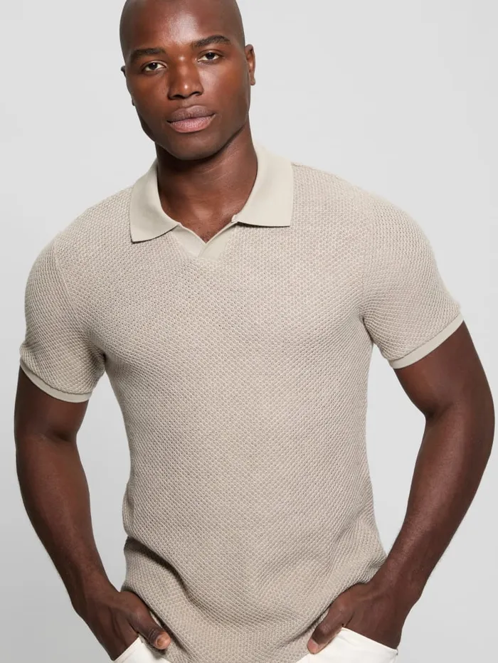 GUESS Shirts Preston Johnny Polo Beige 8211 Men