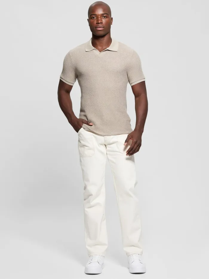 GUESS Shirts Preston Johnny Polo Beige 8211 Men