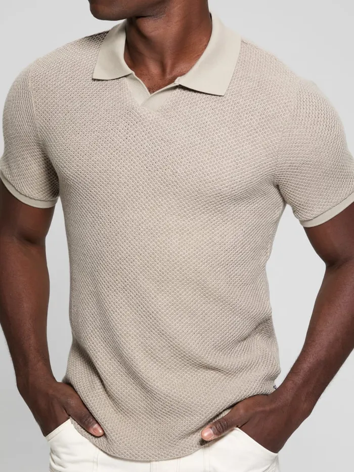 GUESS Shirts Preston Johnny Polo Beige 8211 Men