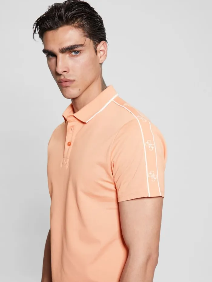 GUESS Shirts Quattro G Tape Polo Green 8211 Men