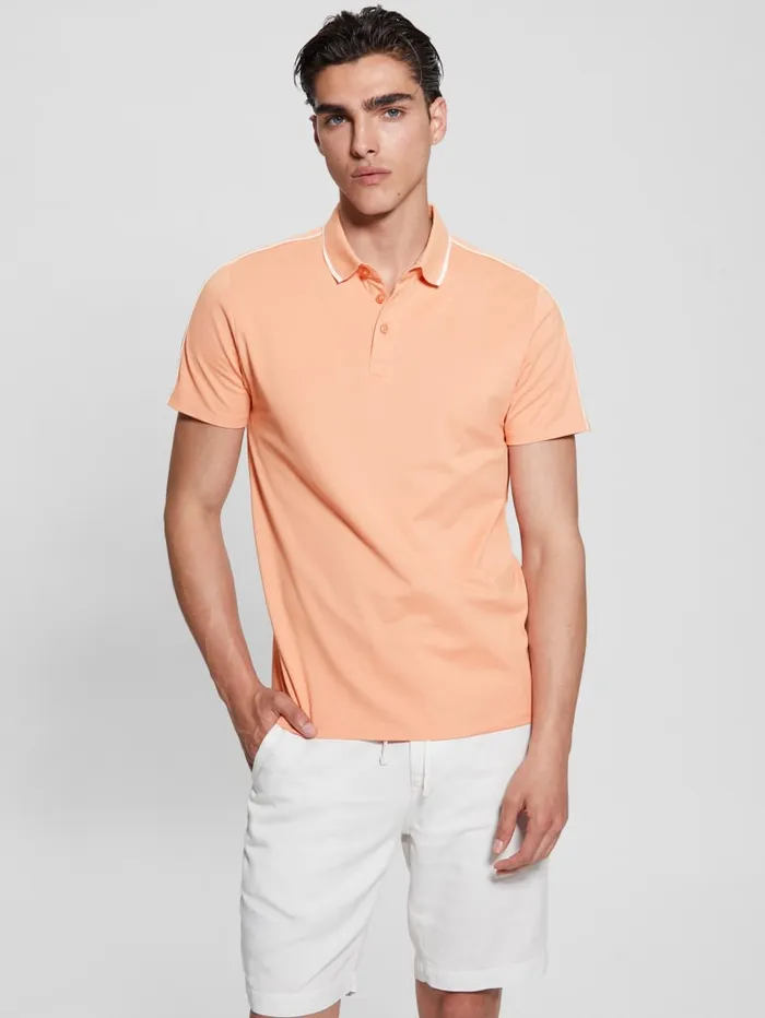 GUESS Shirts Quattro G Tape Polo Green 8211 Men
