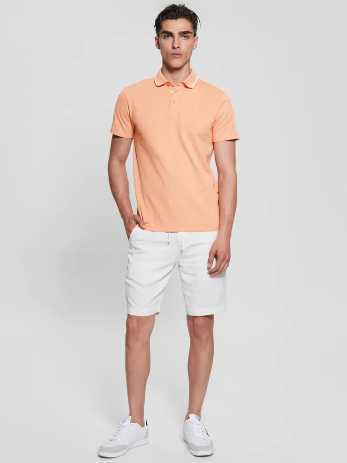 GUESS Shirts Quattro G Tape Polo Green 8211 Men