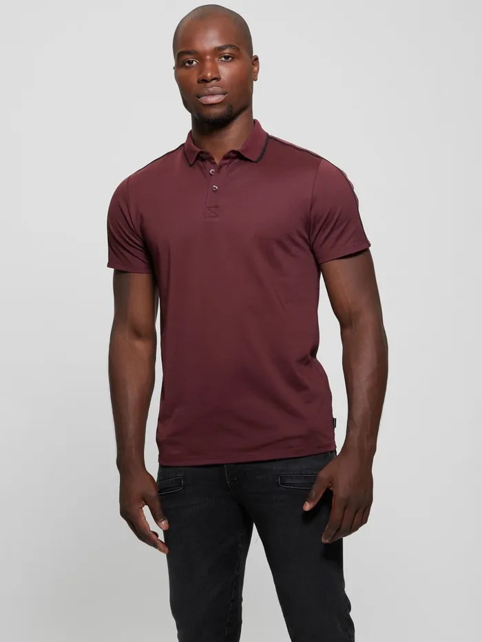 GUESS Shirts Quattro G Tape Polo Green 8211 Men