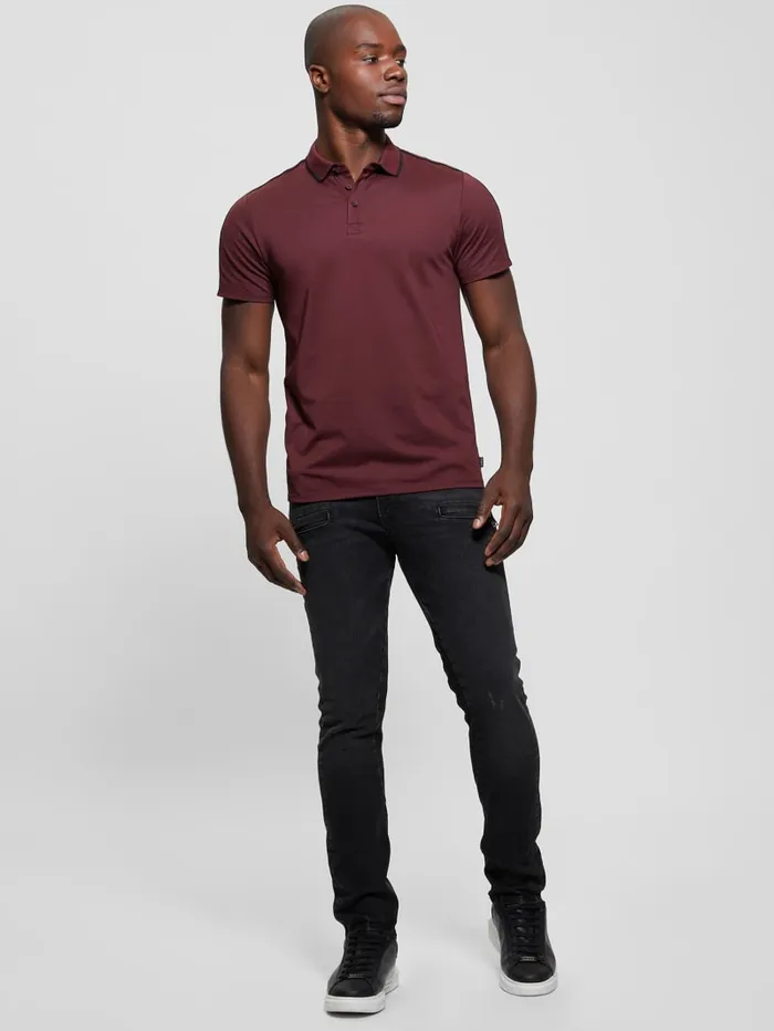 GUESS Shirts Quattro G Tape Polo Green 8211 Men