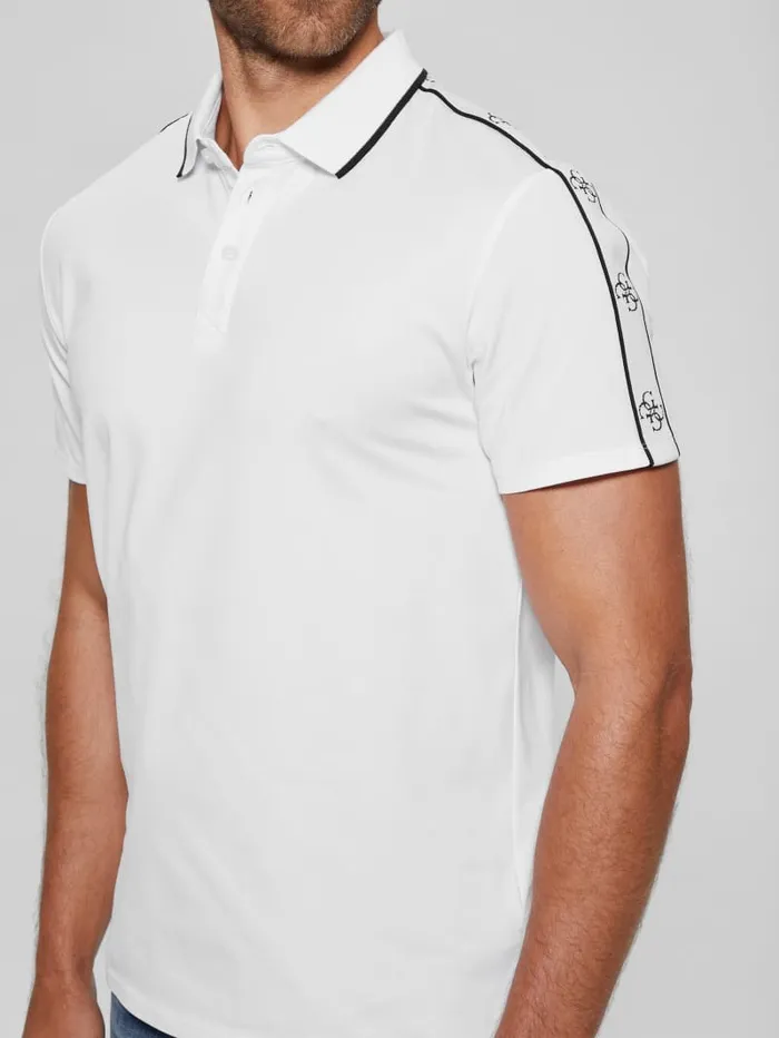 GUESS Shirts Quattro G Tape Polo Green 8211 Men