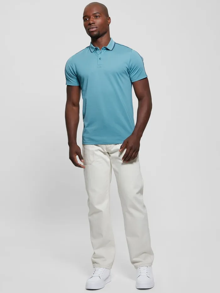 GUESS Shirts Quattro G Tape Polo Green 8211 Men