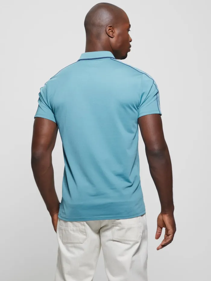 GUESS Shirts Quattro G Tape Polo Green 8211 Men